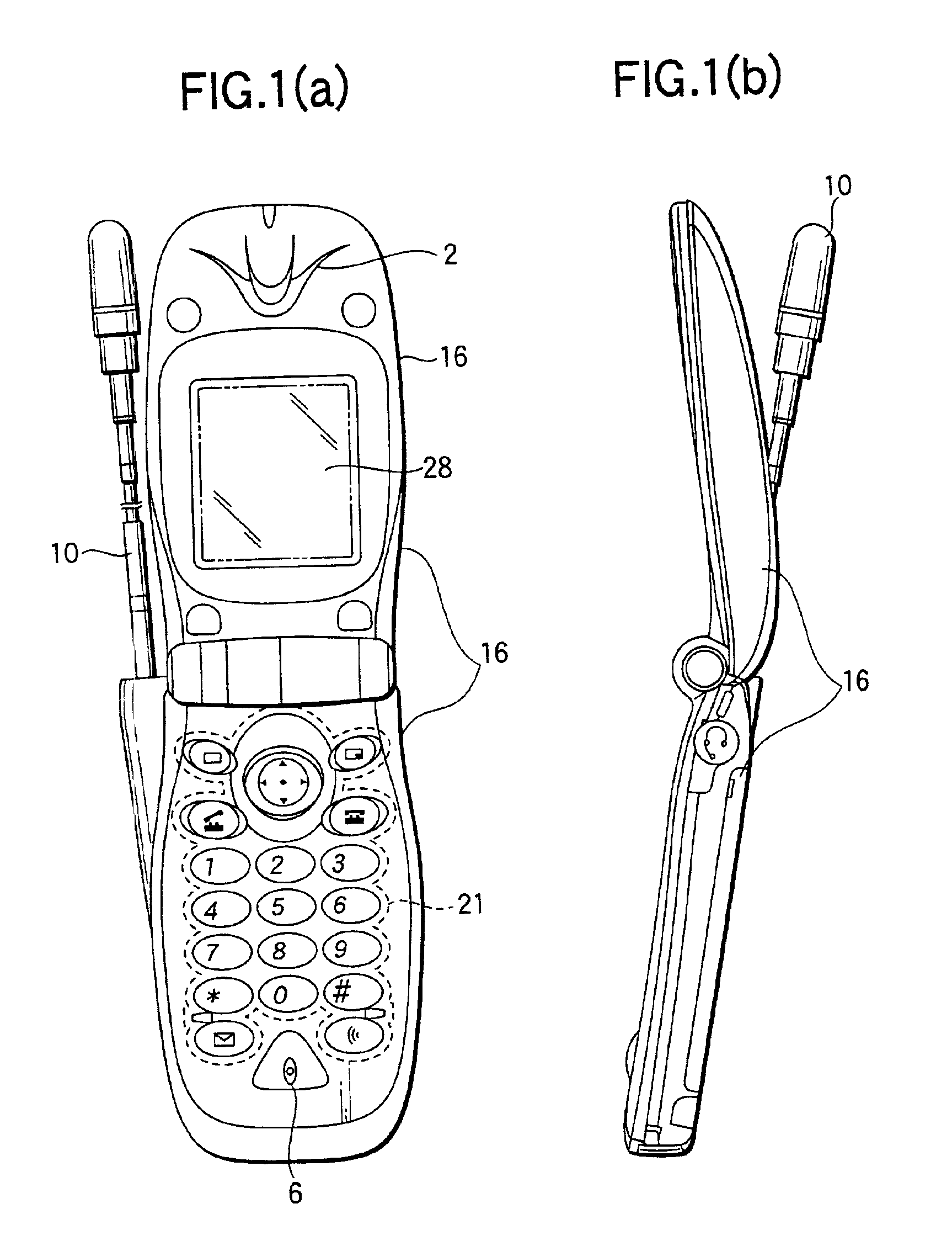 Folding portable radio device
