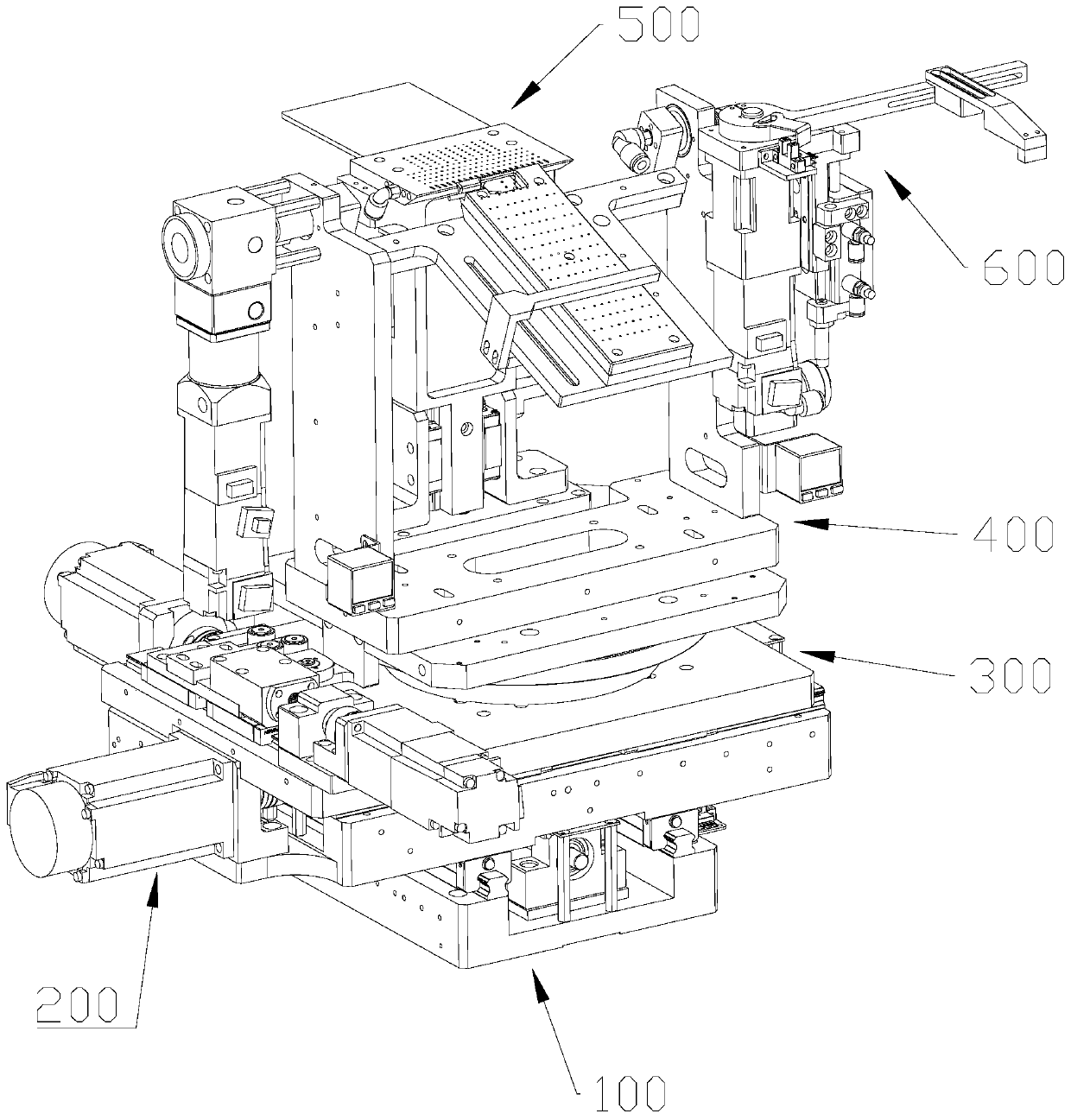 A double fpc flipping automatic bonding mechanism