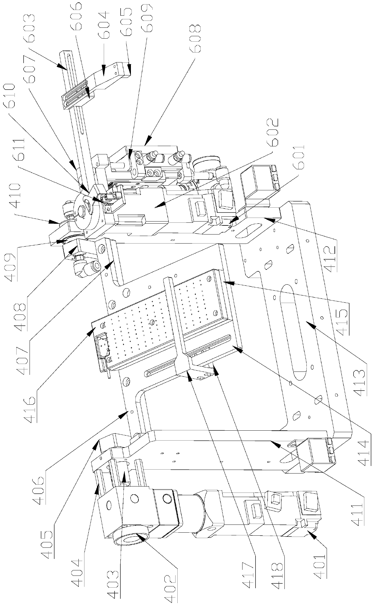 A double fpc flipping automatic bonding mechanism