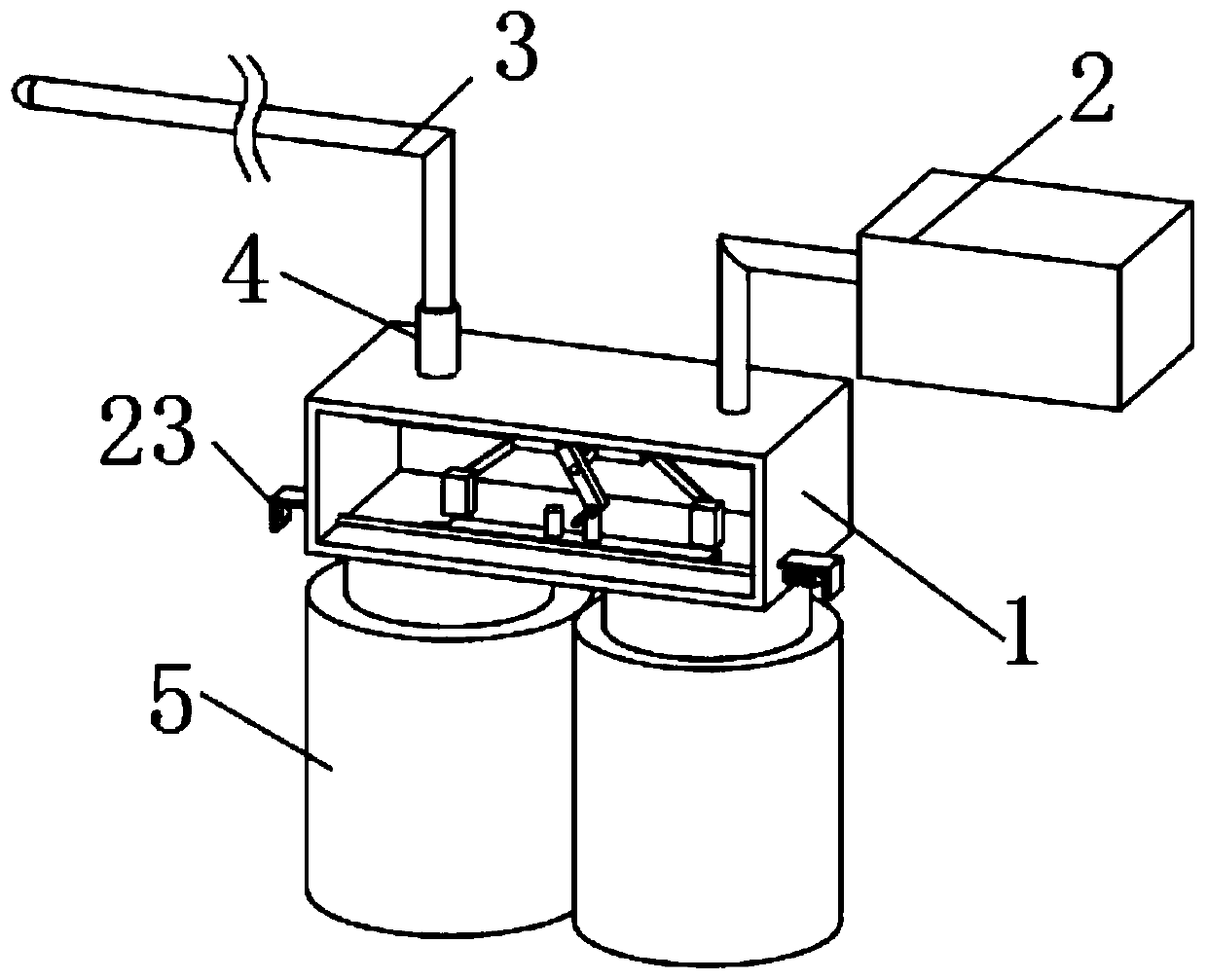 Postoperative nursing drainage device for craniocerebral operation for neurosurgery department