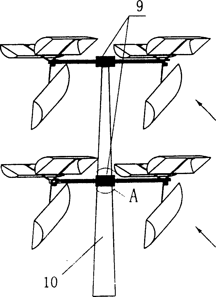 Wind driven engine with combined wind cups and blades
