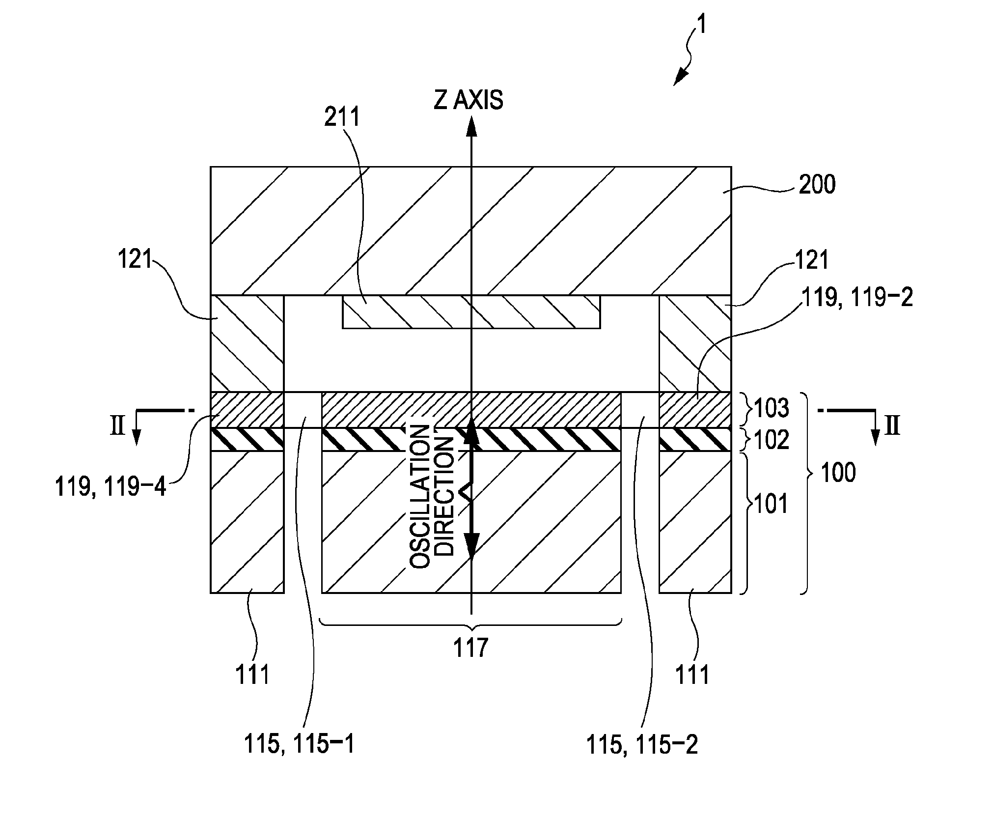 Inertial sensor and electrical or electronic device