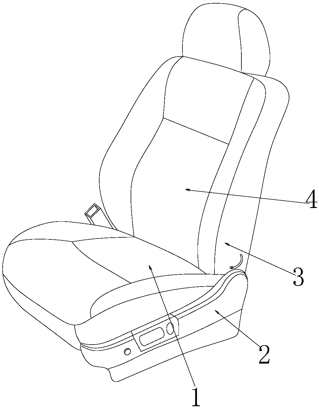 Seat assembly with adjustable side bolster actuator