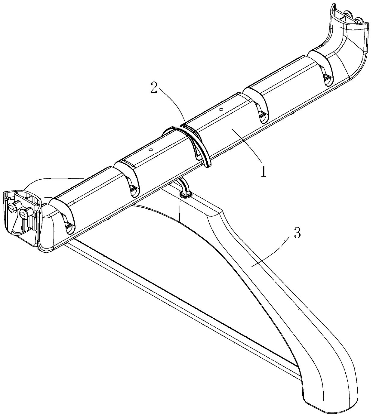 Cross beam used for clothing shaking device, clothing shaking device and clothing care equipment