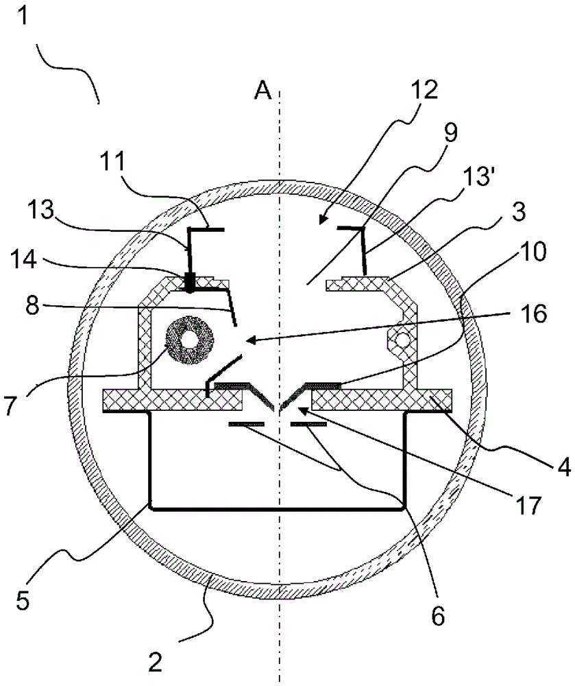 Gas discharge lamp and use thereof