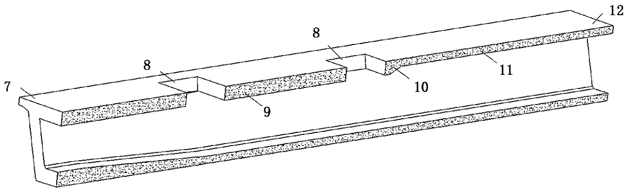 Assembly type continuous box girder hogging moment steel cable anchoring area structure and construction method thereof