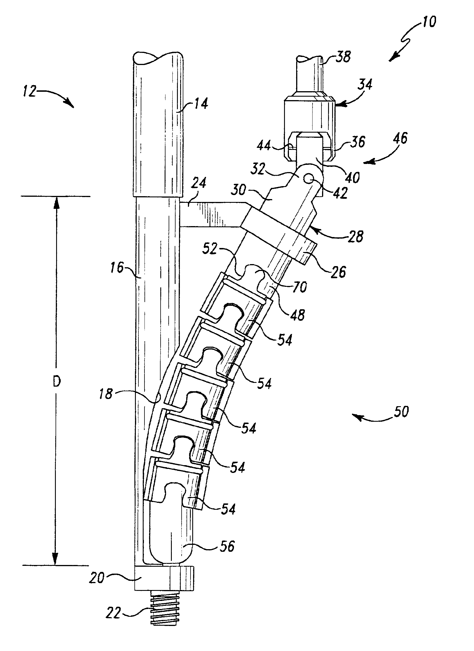 Medical instrument for milling a curved path in bone and procedure