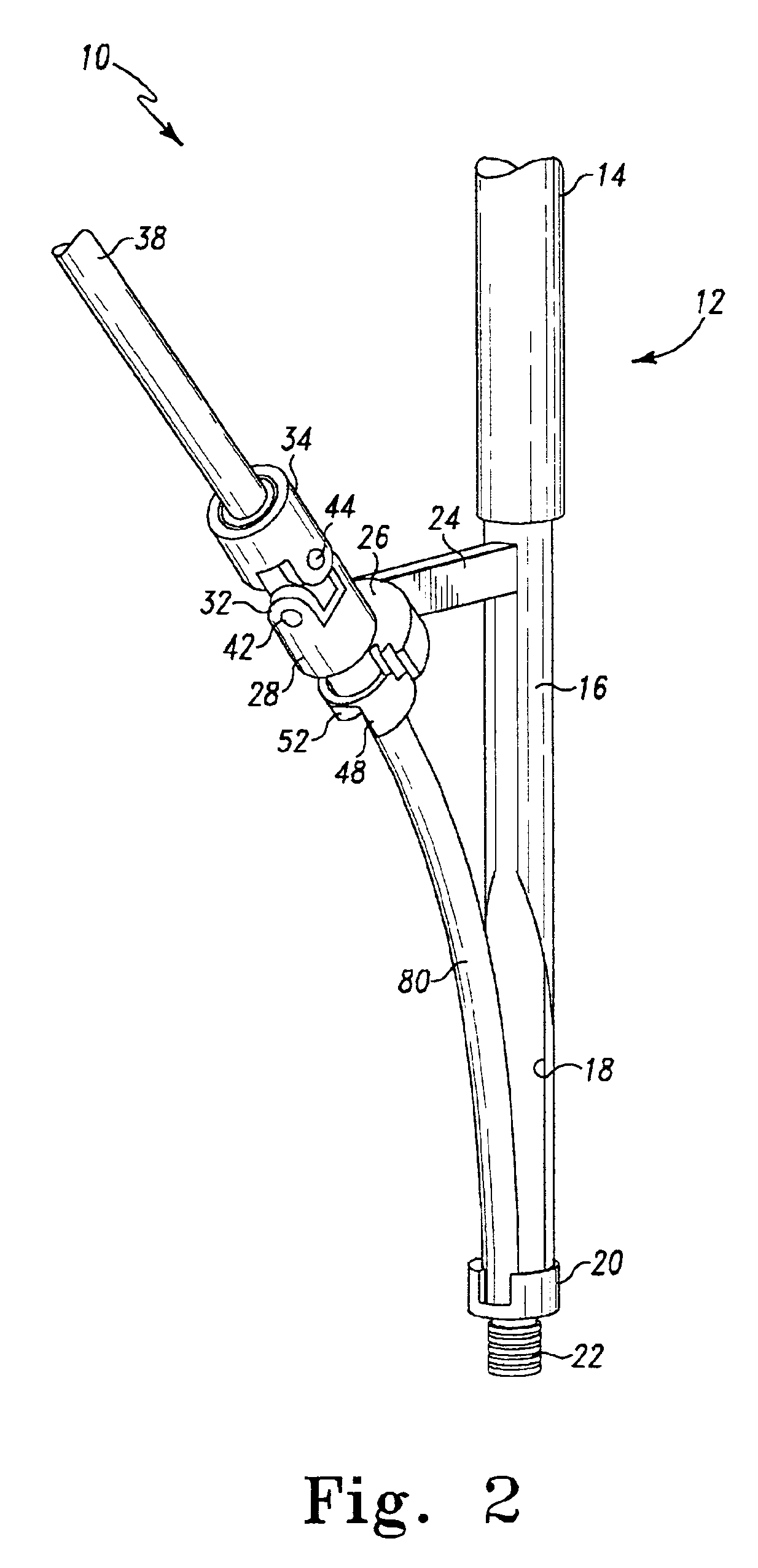 Medical instrument for milling a curved path in bone and procedure