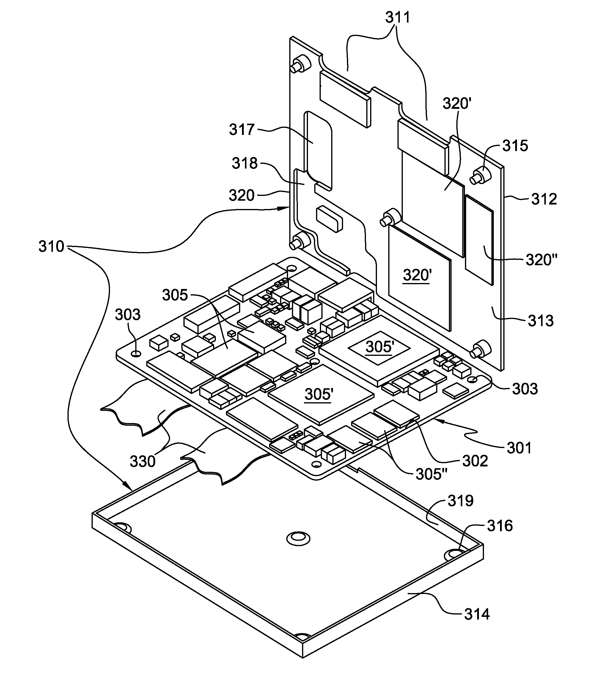 Electronic package with heat transfer element(s)