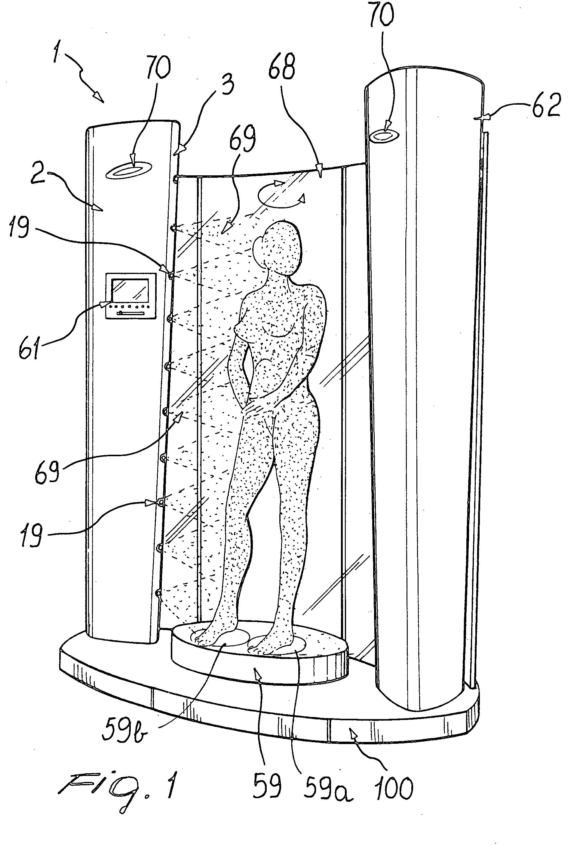 Device for applying a cosmetic product to the human body