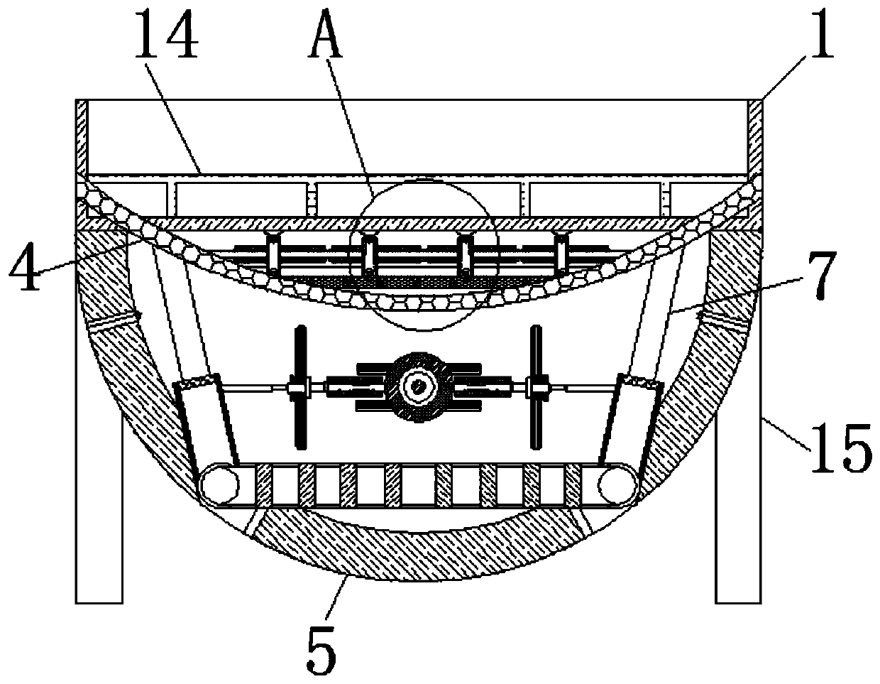 Equipment for preventing sulfur burning sublimation blockage according to material state