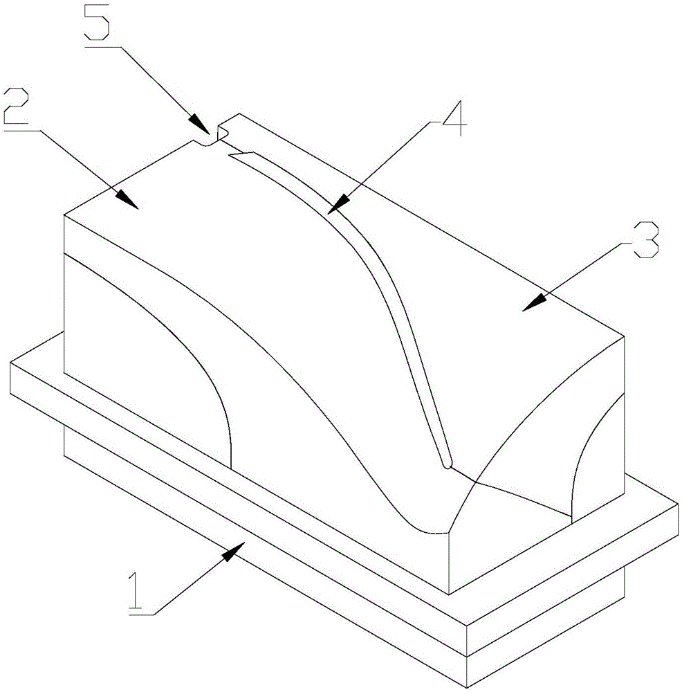 Blade casting die, application of blade casting die and blade forming method