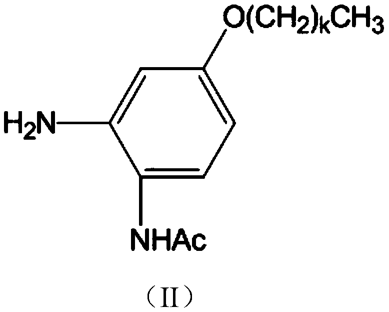 A kind of blue azo dye and its preparation method and application