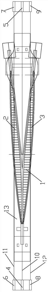 Half-through space Y-shaped steel box arch bridge cable hoisting method