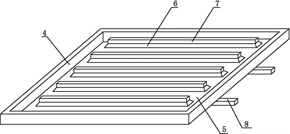 Trapezoid manure leaking floor and manufacturing mold assembly thereof