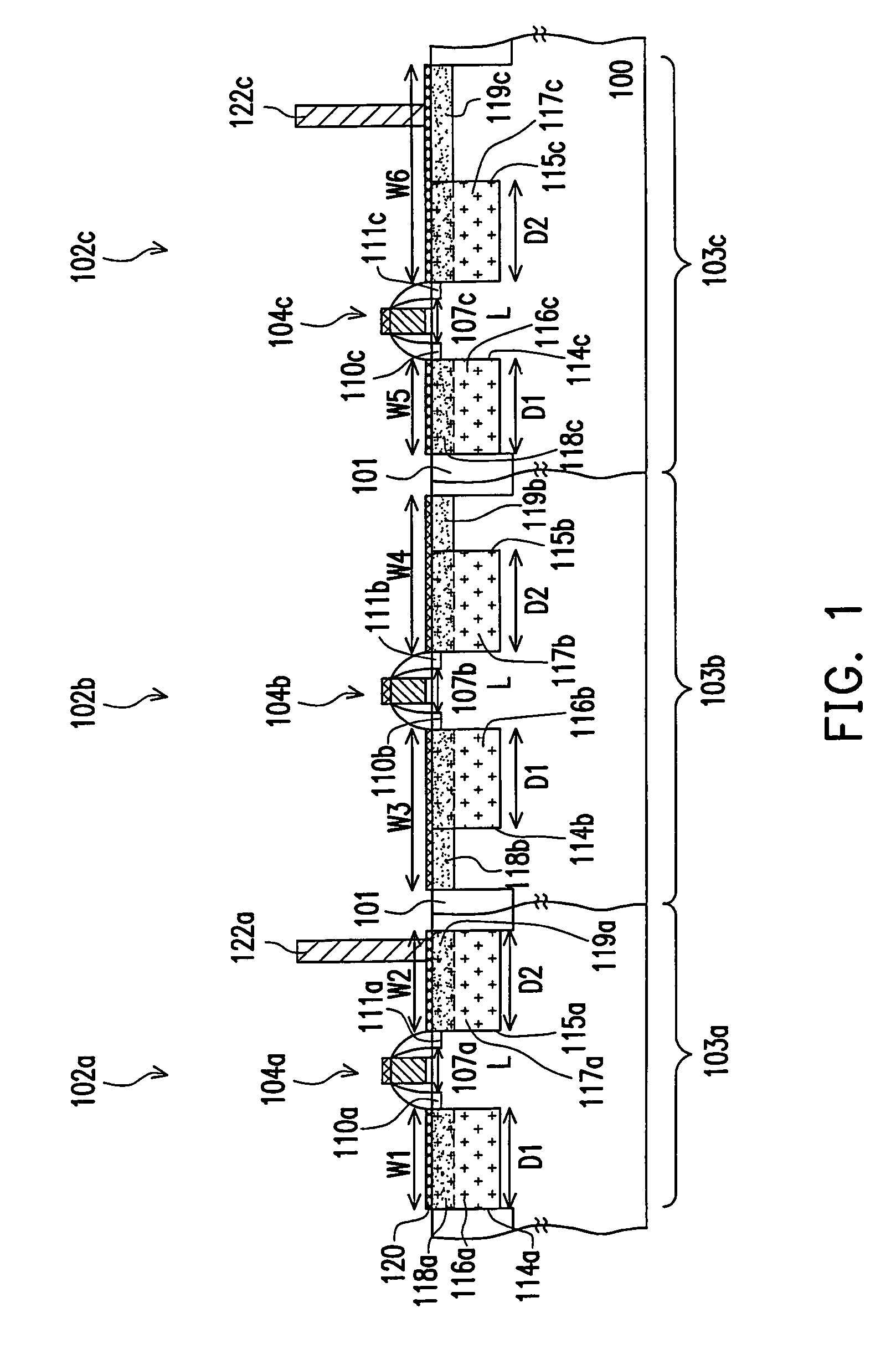 Semiconductor device capable of providing identical strains to each channel region of the transistors
