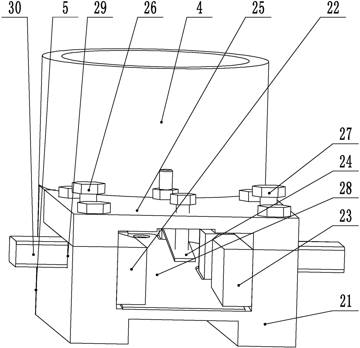 Quantitative drug distributing mechanism