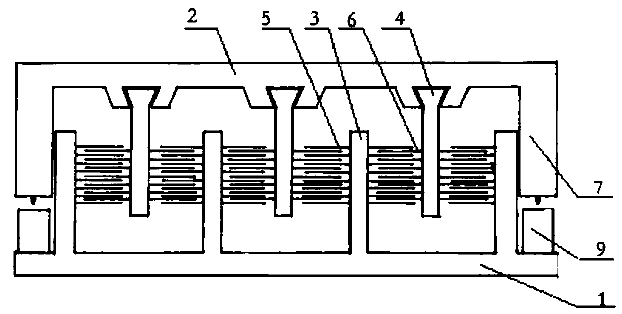 Flexible vibration damping connection structure