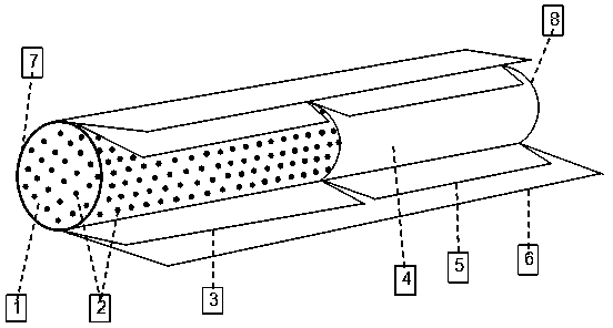 Coffee or cocoa composite particle filtering bar and manufacturing method thereof