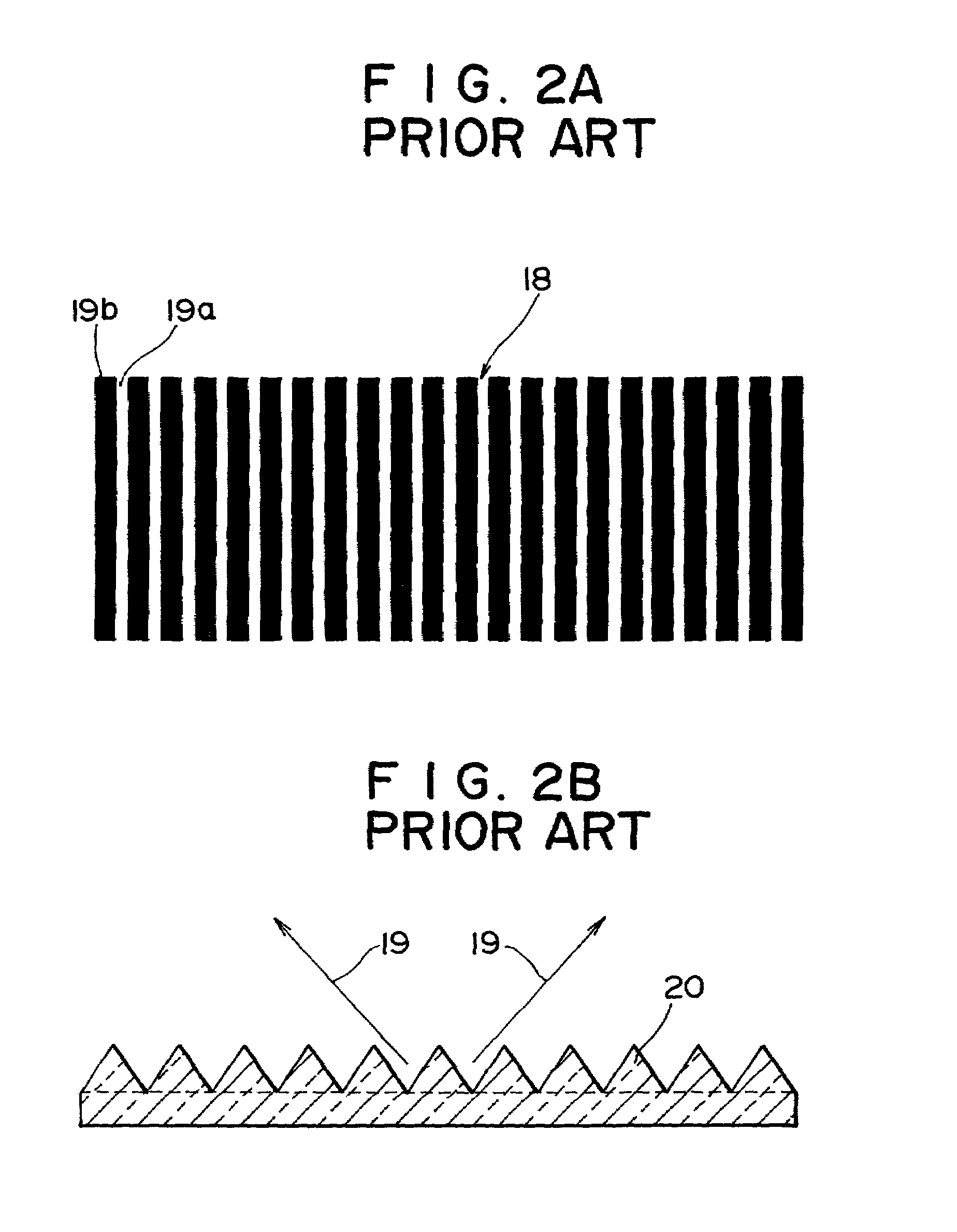 Liquid crystal display device with roughened surfaces to reduce moiré fringe effects