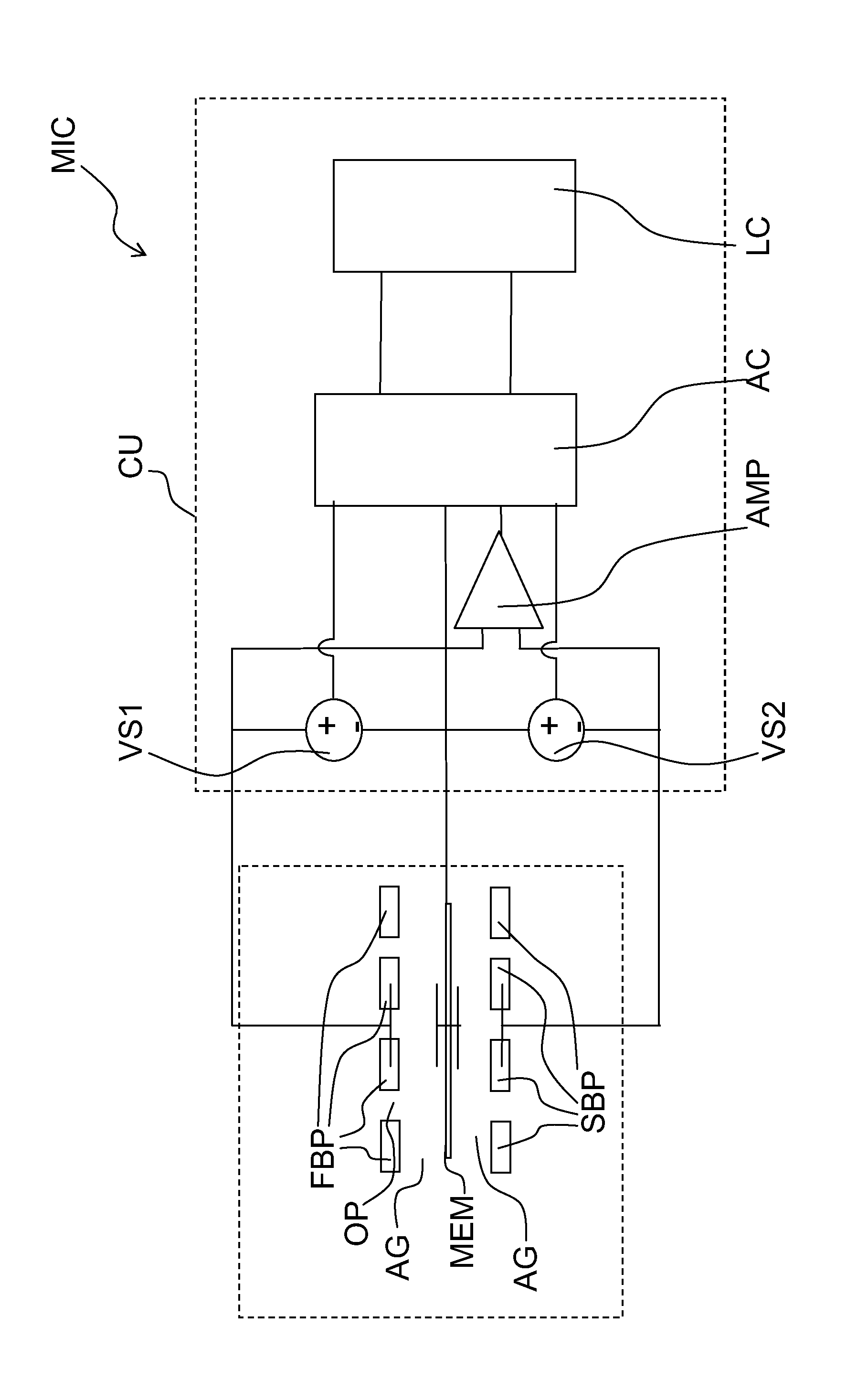 Microphone and Method to Position a Membrane Between Two Backplates