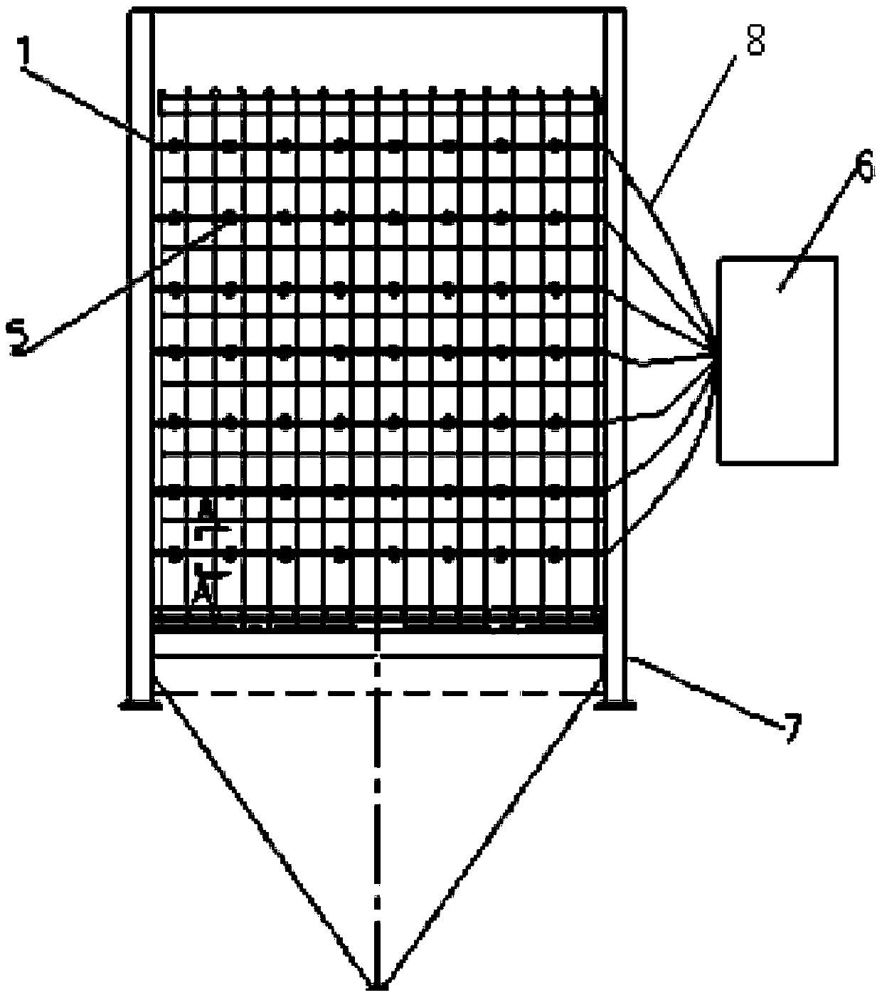 Device and method for testing airflow distribution of dust remover