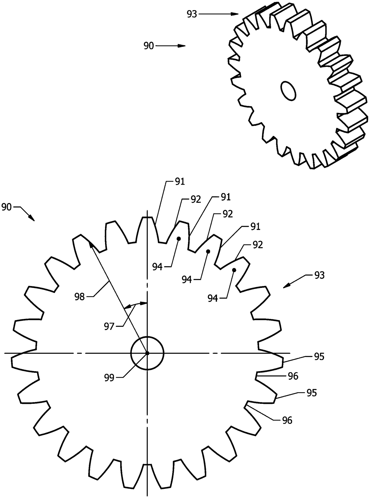 Method and apparatus for measuring a circumferential toothing contour of a toothed revolving object