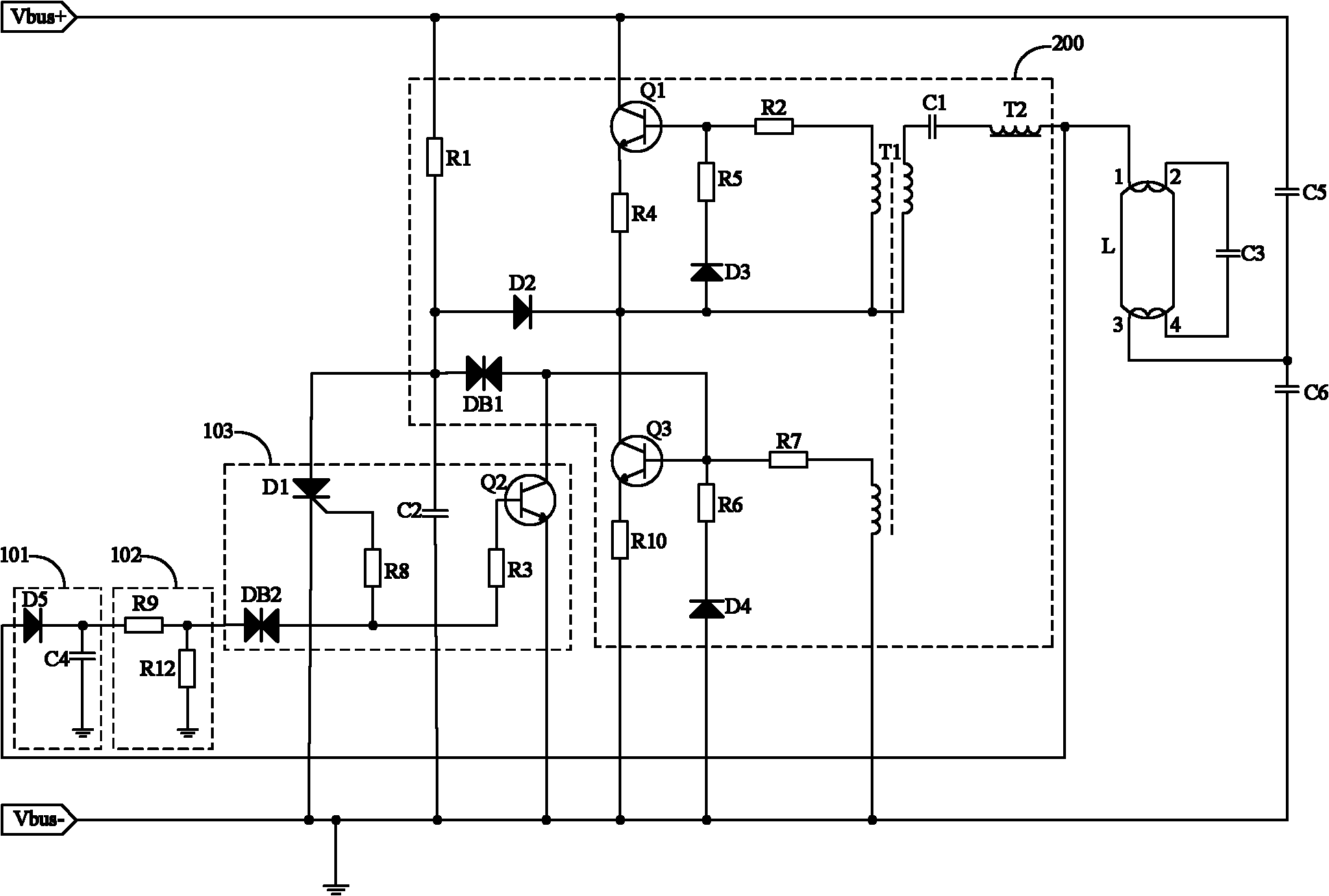 Fluorescent lamp and open circuit protecting circuit thereof