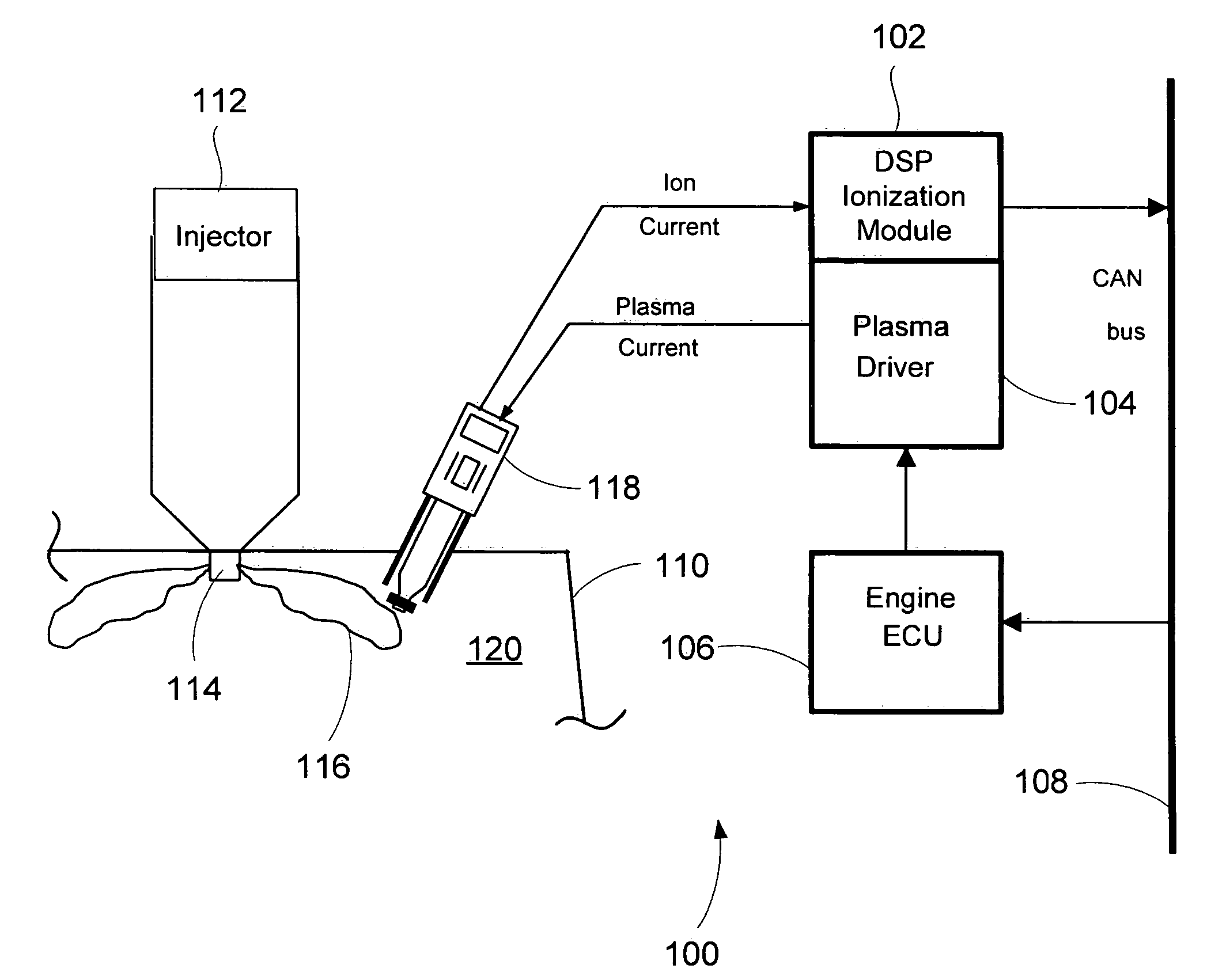 Method and apparatus for detecting ionization signal in diesel and dual mode engines with plasma discharge system