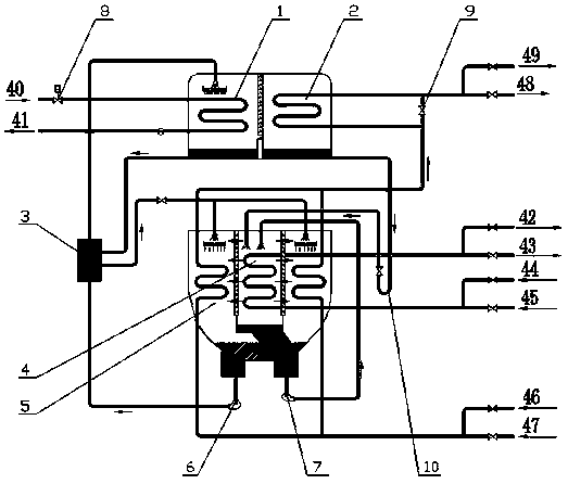 Two-stage type lithium bromide absorption heat pump unit capable of realizing double-effect refrigeration