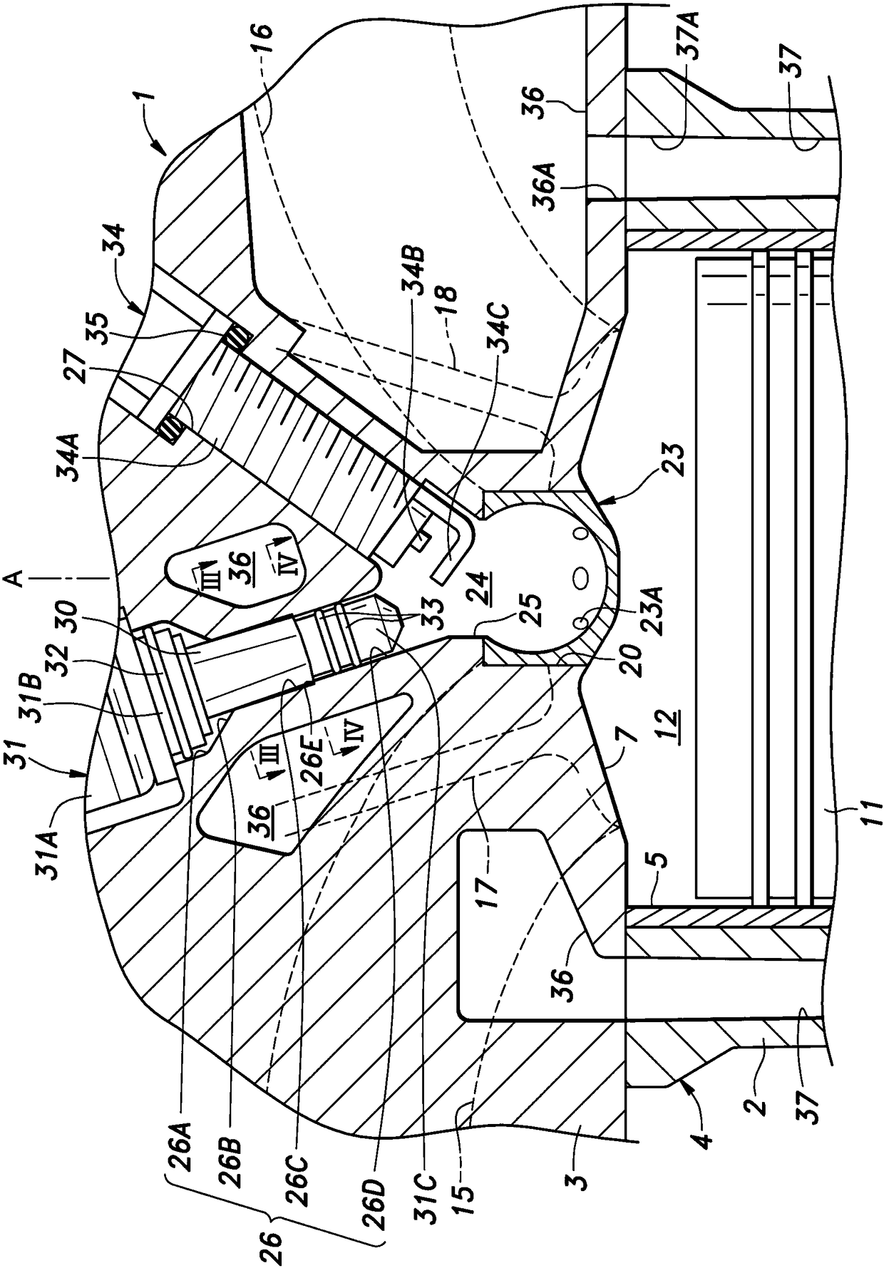 Installation structure of fuel injection valve