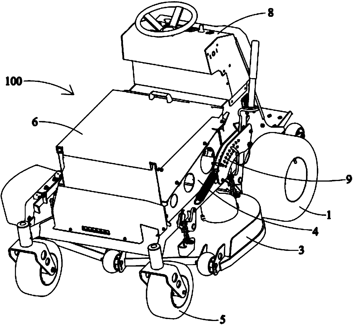 Electric mower and work method thereof