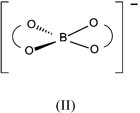 Preparation of difluoro chelato borate salts