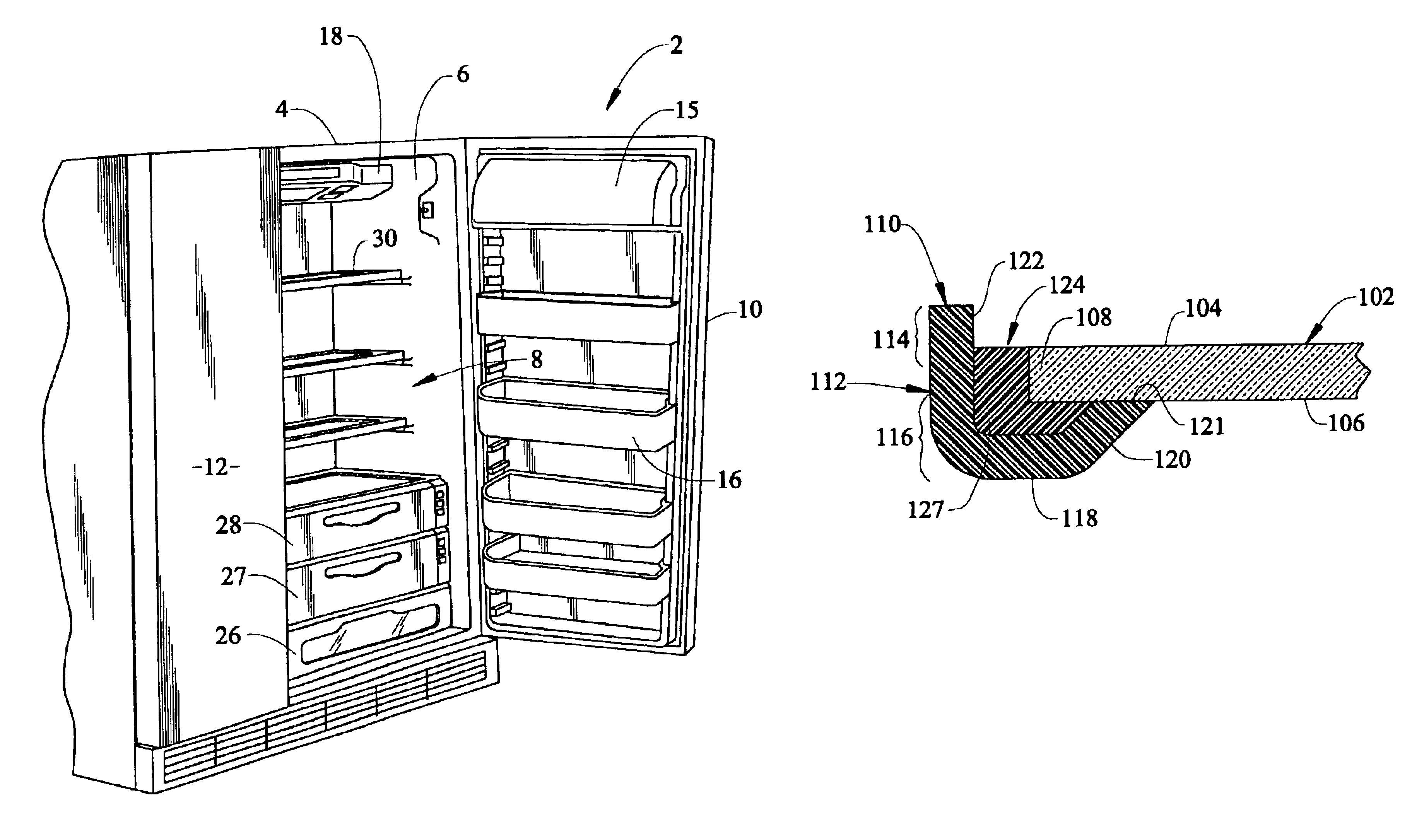 Spill-proof refrigerator shelf