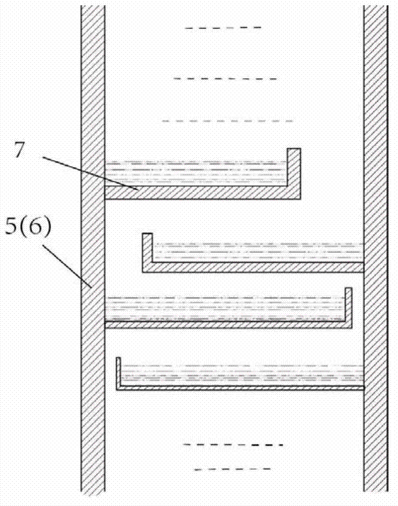 Liquid piston device with isothermy scaling of air achievable and with temperature controlled inside