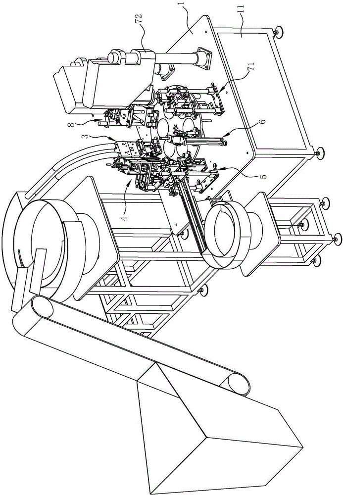 Automatic comb handle assembling and welding machine