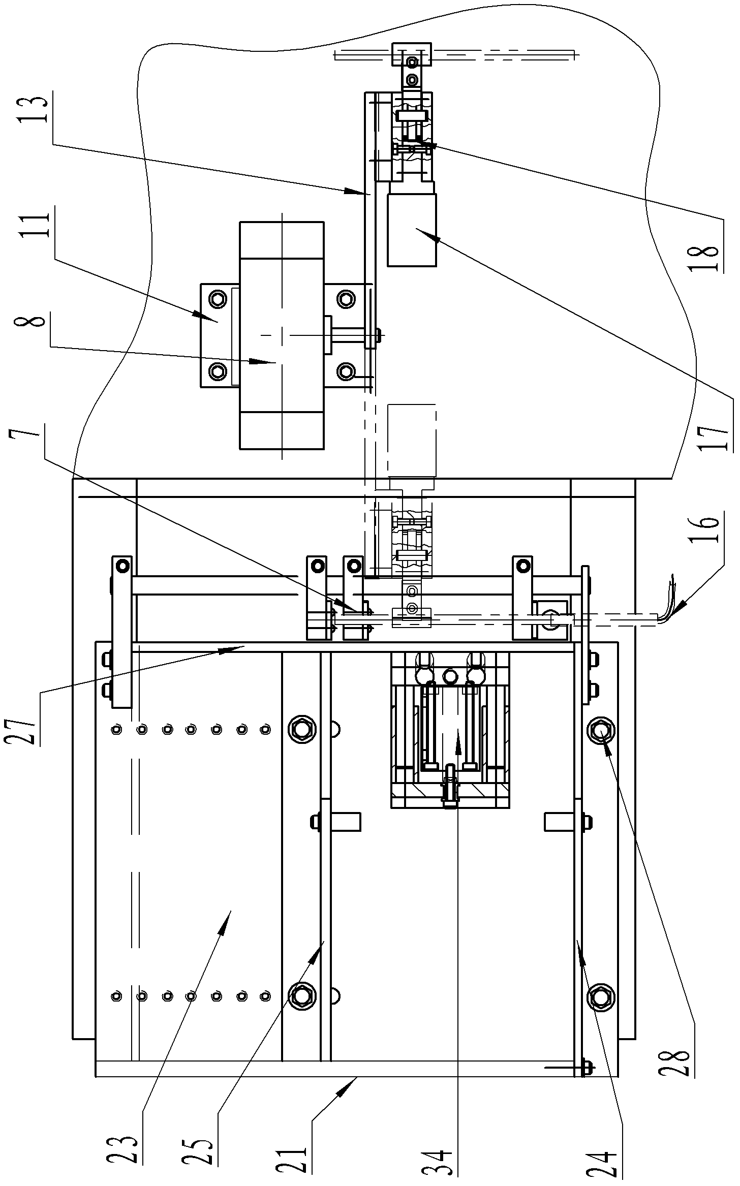 Automatic loading device for horizontal electric upsetting machine