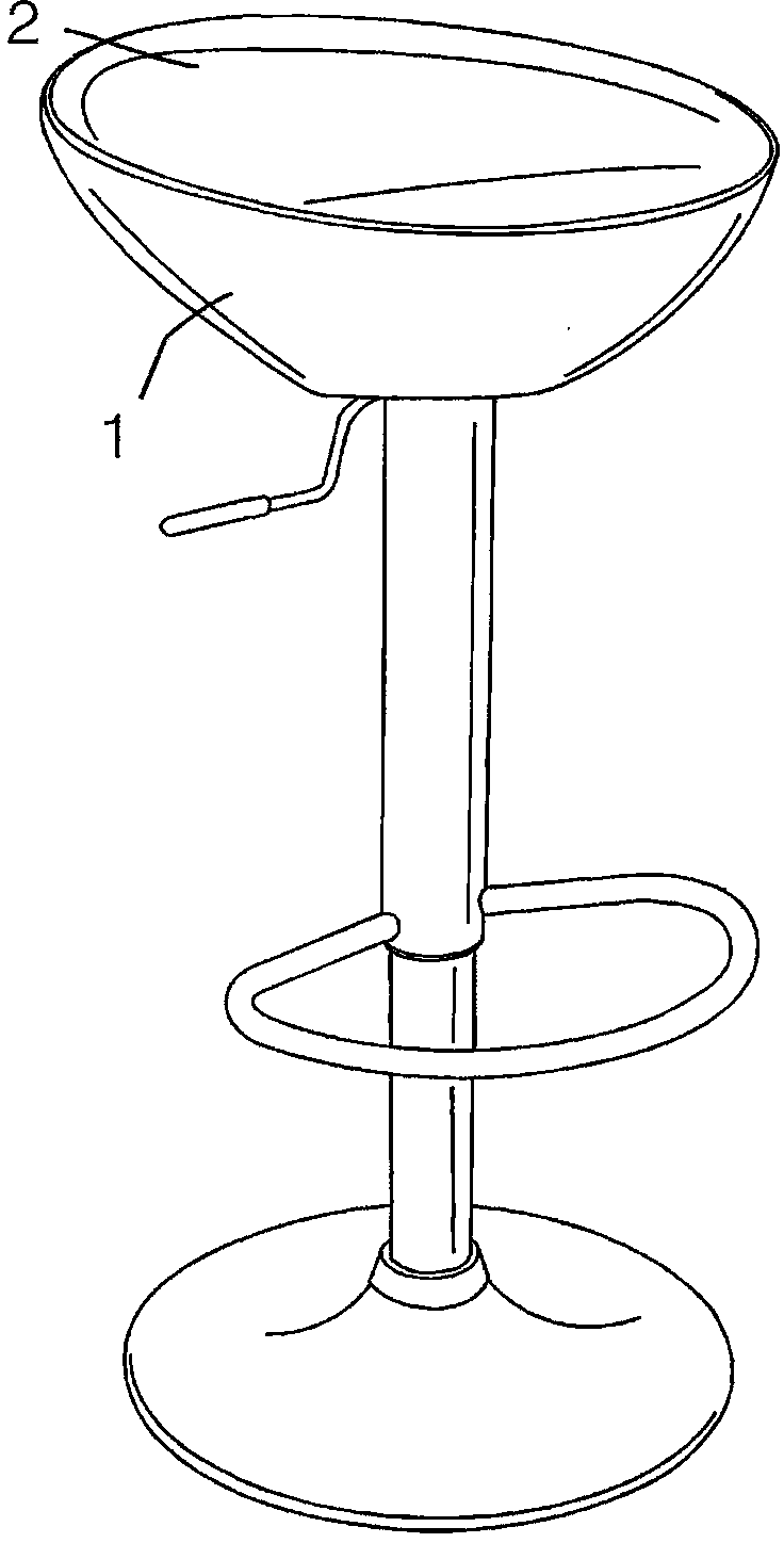 Bar chair stool surface and bar chair comprising same