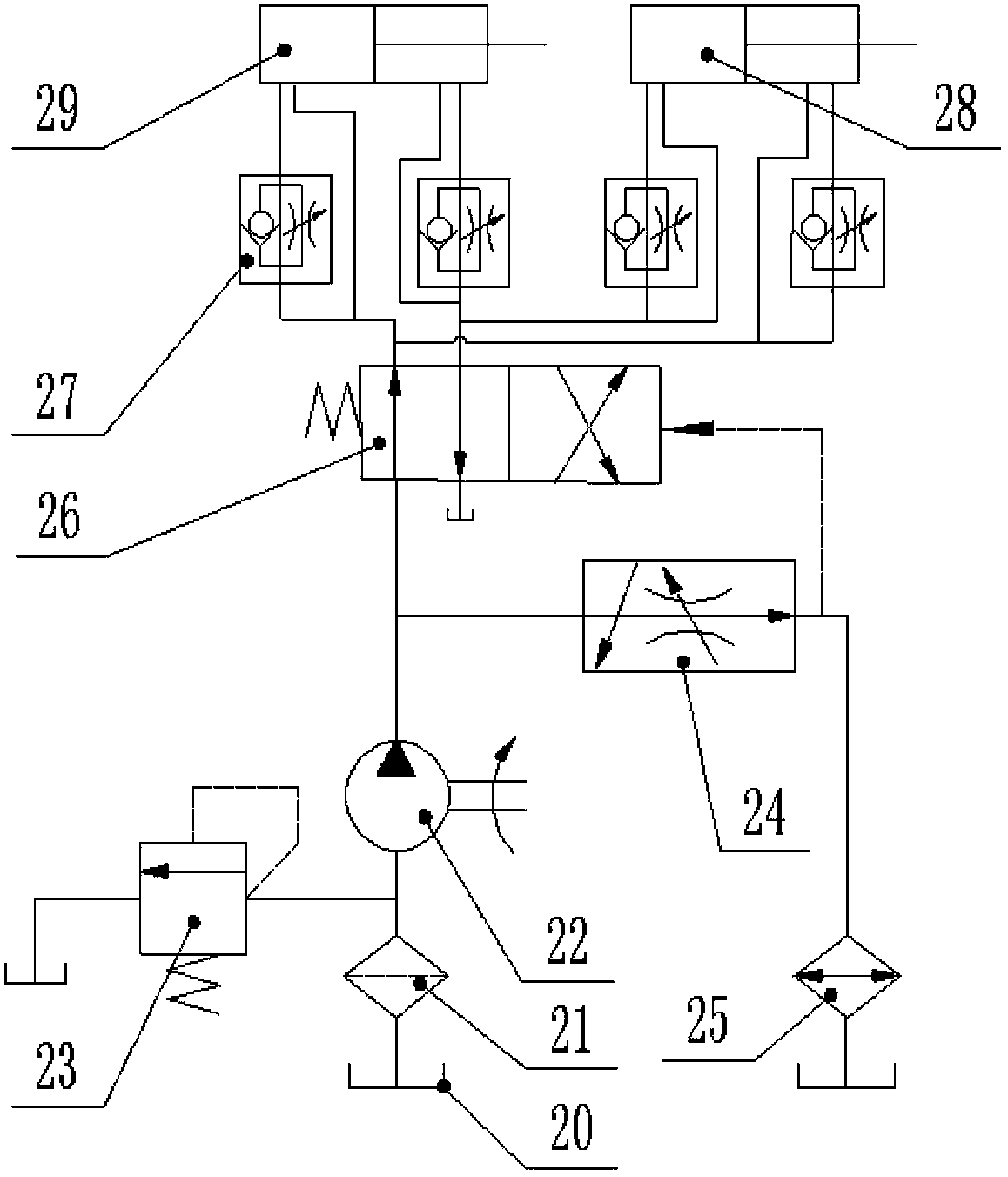 Wind power generation hydraulic control shifting voltage stabilizer