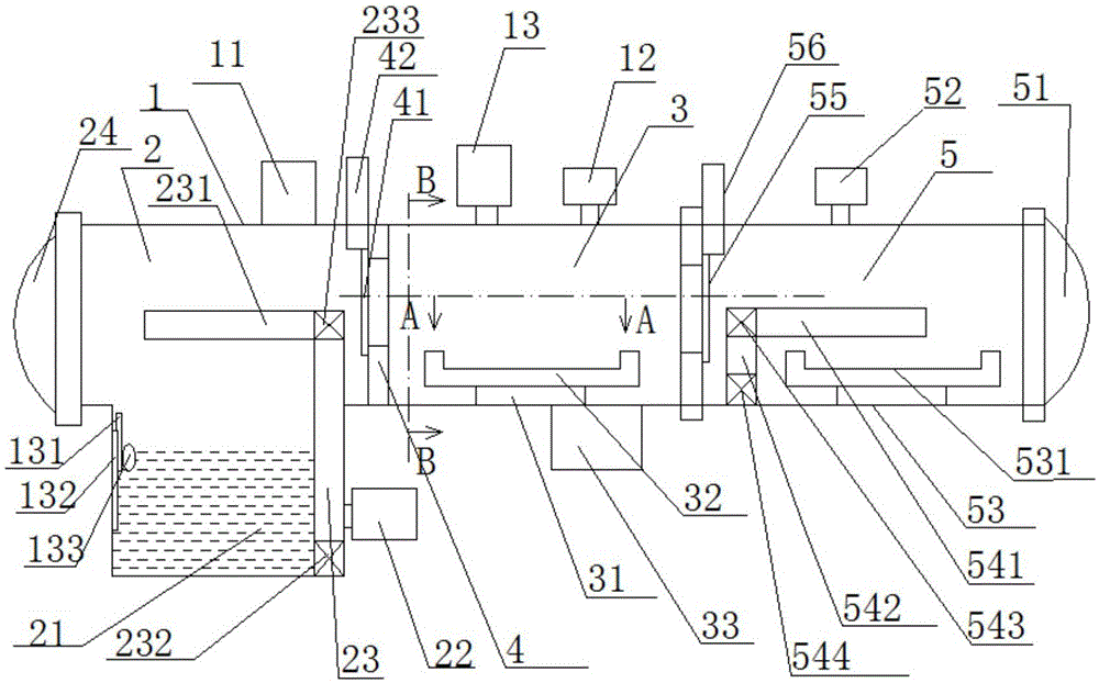 A monitoring operation three-chamber vacuum furnace