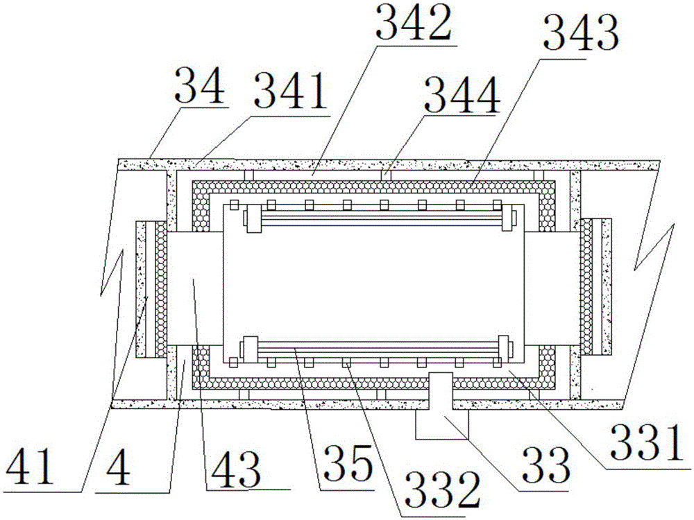 A monitoring operation three-chamber vacuum furnace