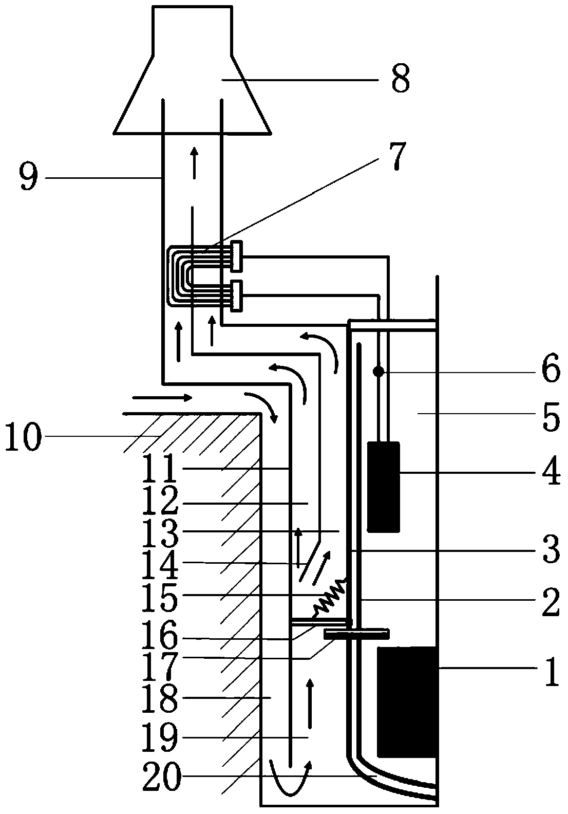 Temperature-triggered passive accident residual heat removal system for pool type reactor