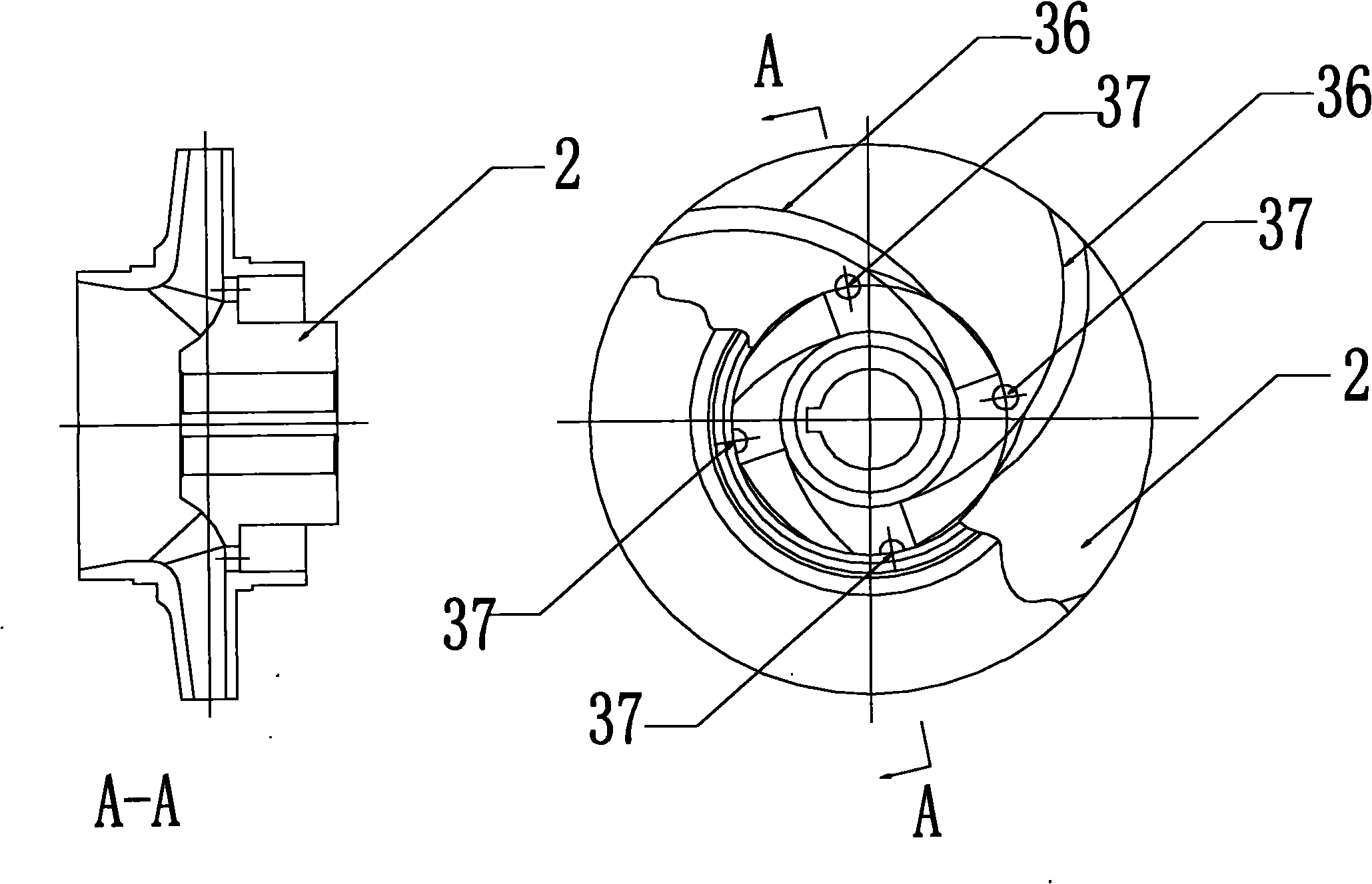 Multi-stage axial flow submerged pump with long shaft and method for conveying phosgene
