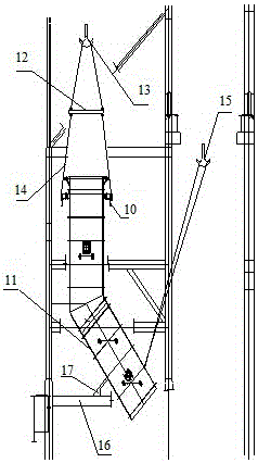 Sectional assembling and mounting method for converter vaporization flue