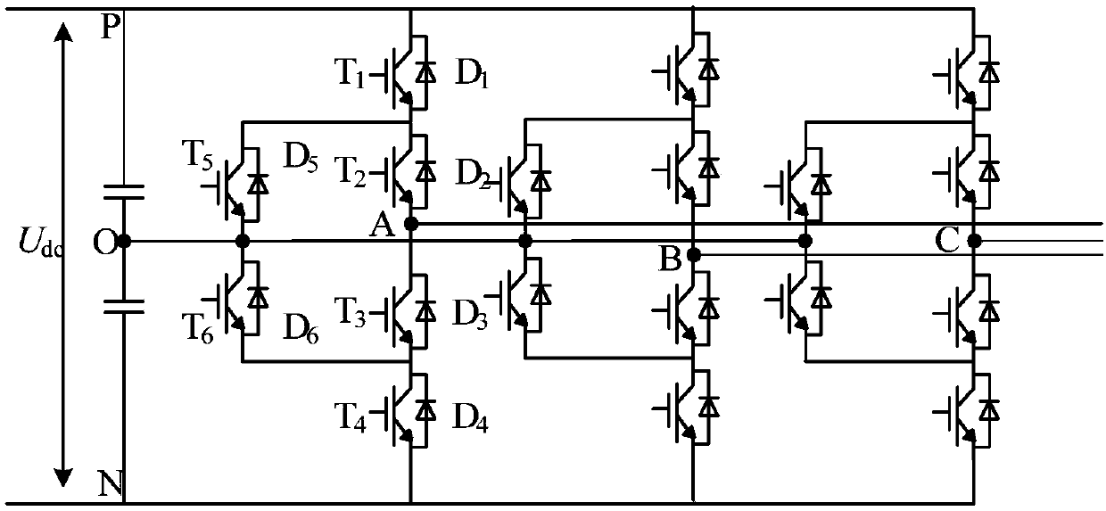 ANPC type three-level inverter modulation method