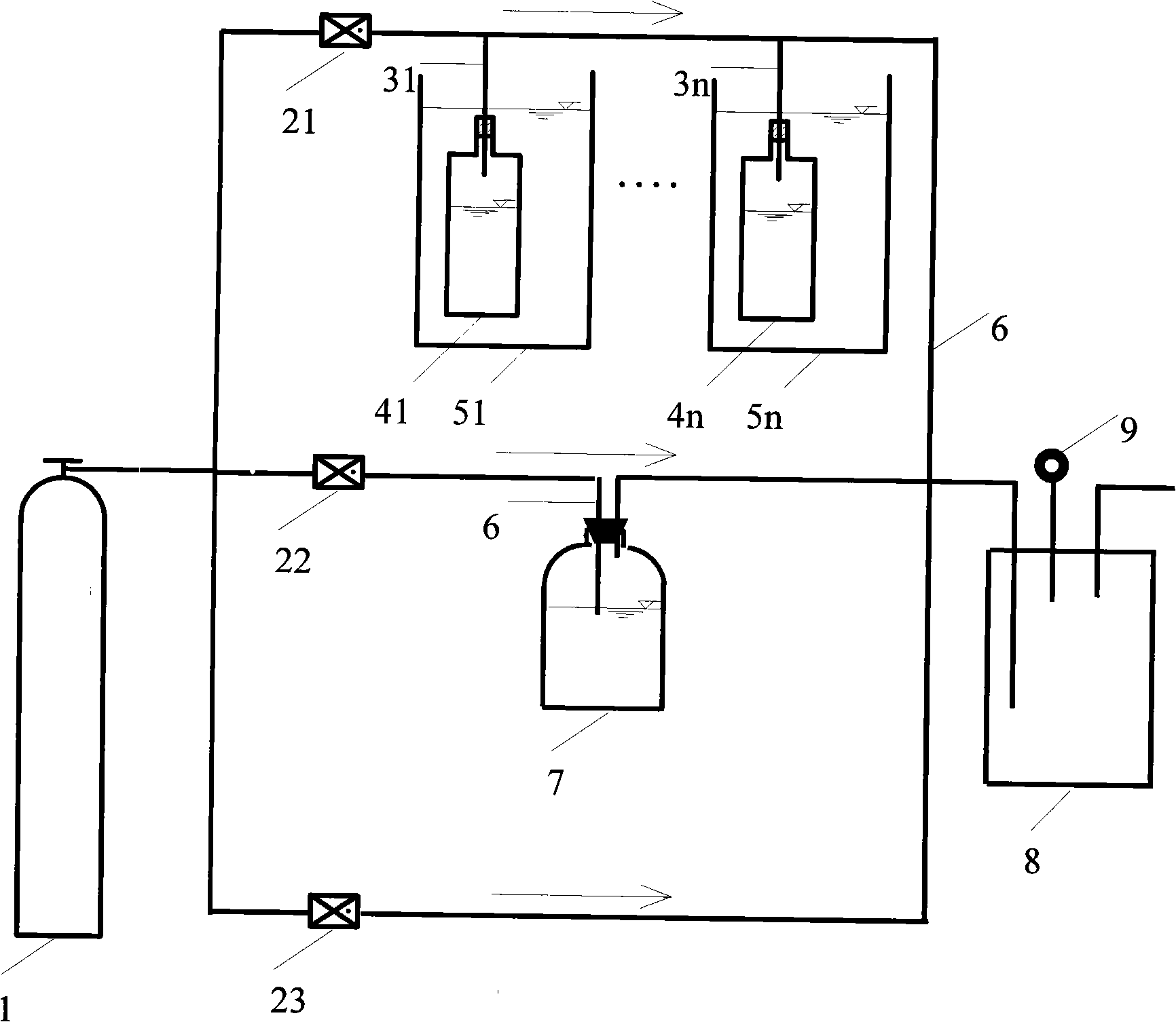 Preparation device and method of low-concentration gas of certain humidity