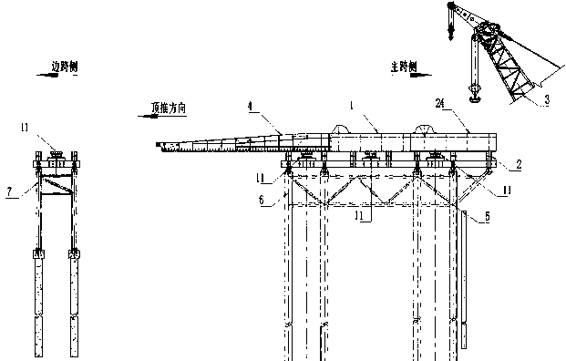 A rapid construction method for a double-tower five-span steel box truss cable-stayed bridge