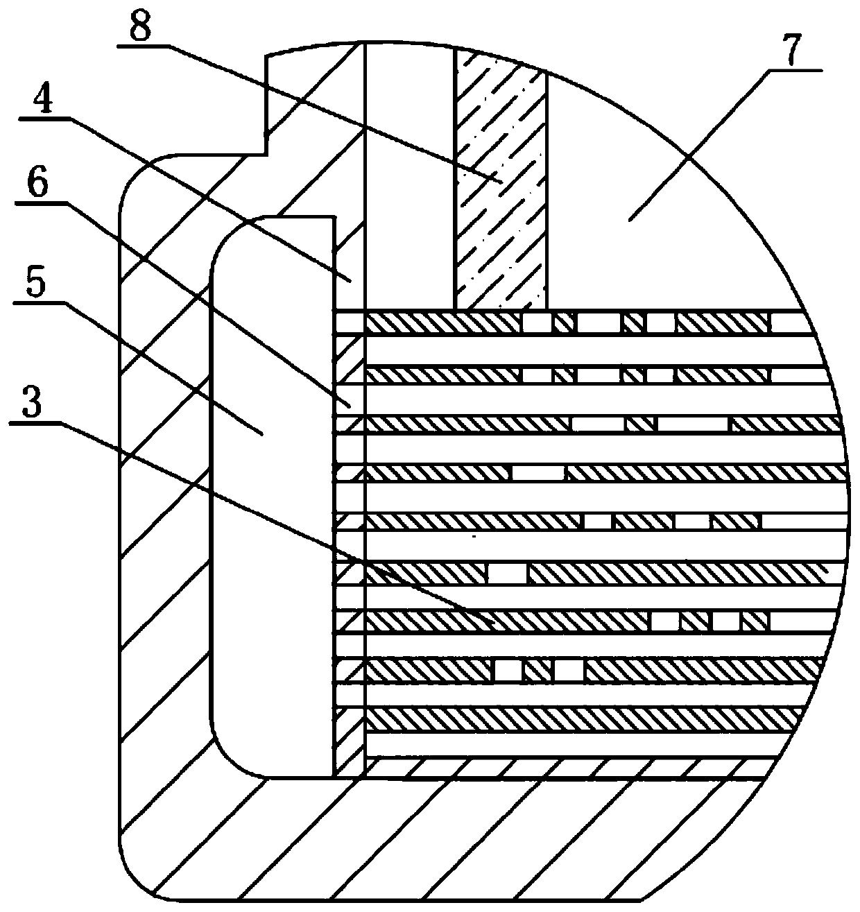 Self-cleaning multistage depressurization adjusting valve