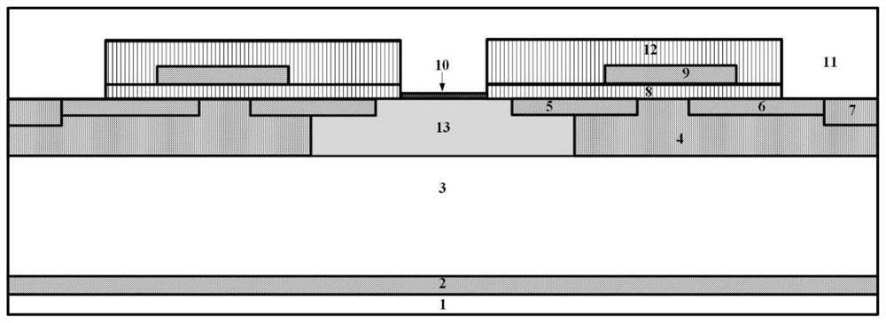 A split-gate 4h-sic VDMOS device