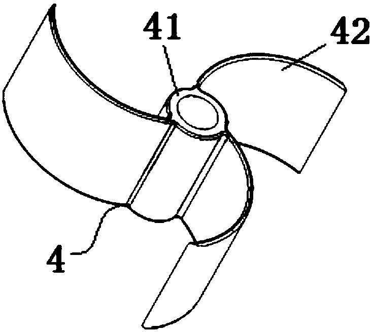 A water suction pipe underwater combined blade vortex elimination device